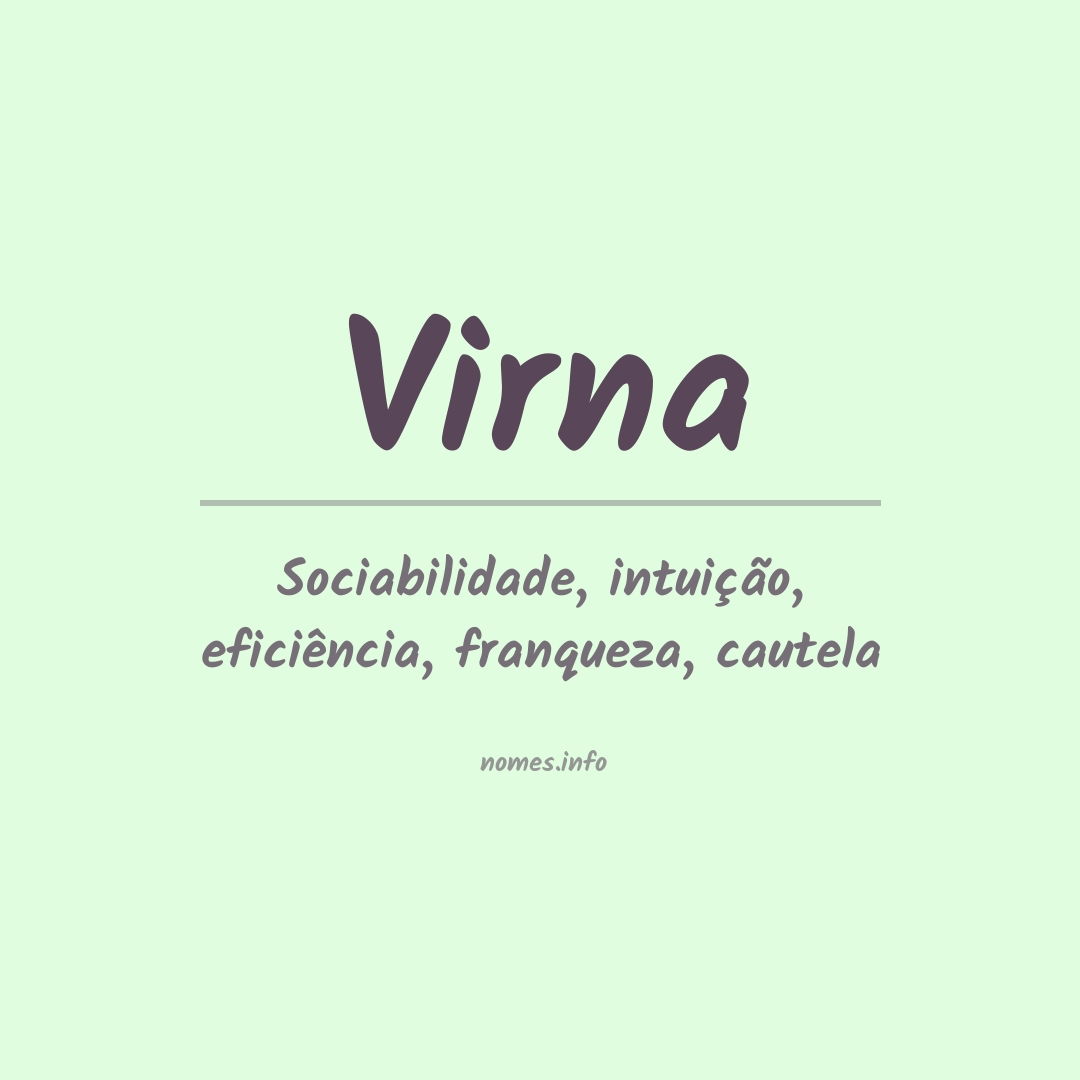 Significado do nome Virna