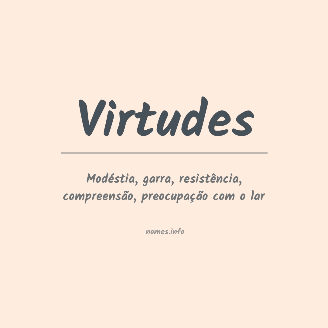 Significado do nome Virtudes