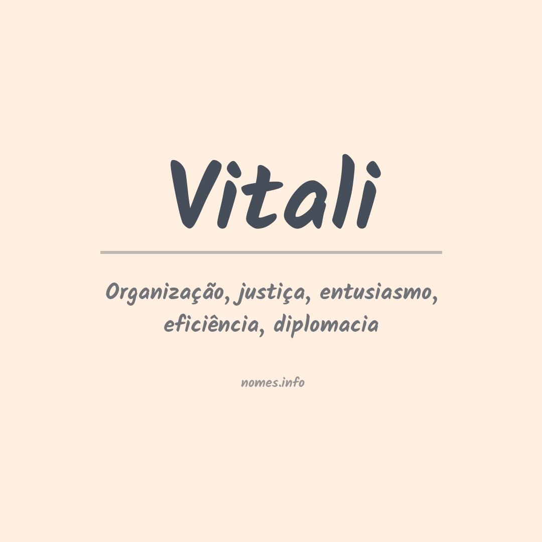 Significado do nome Vitali