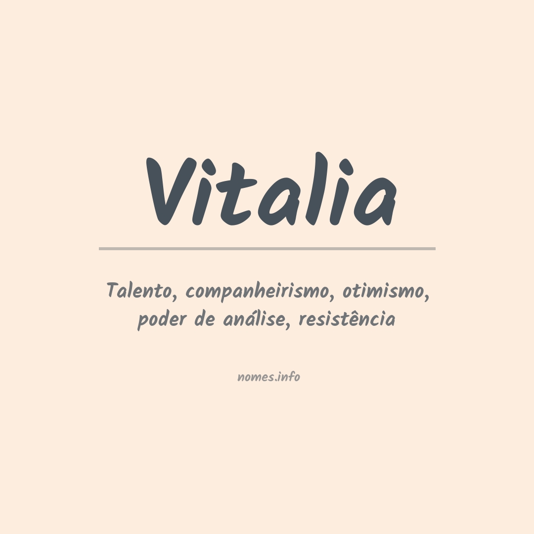 Significado do nome Vitalia