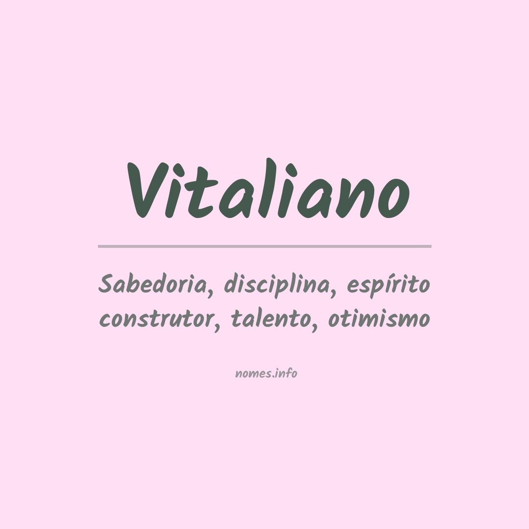 Significado do nome Vitaliano