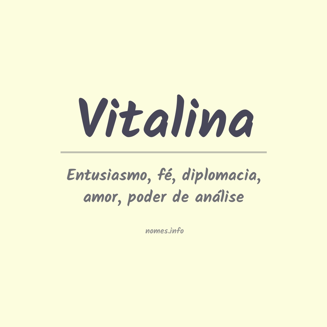 Significado do nome Vitalina