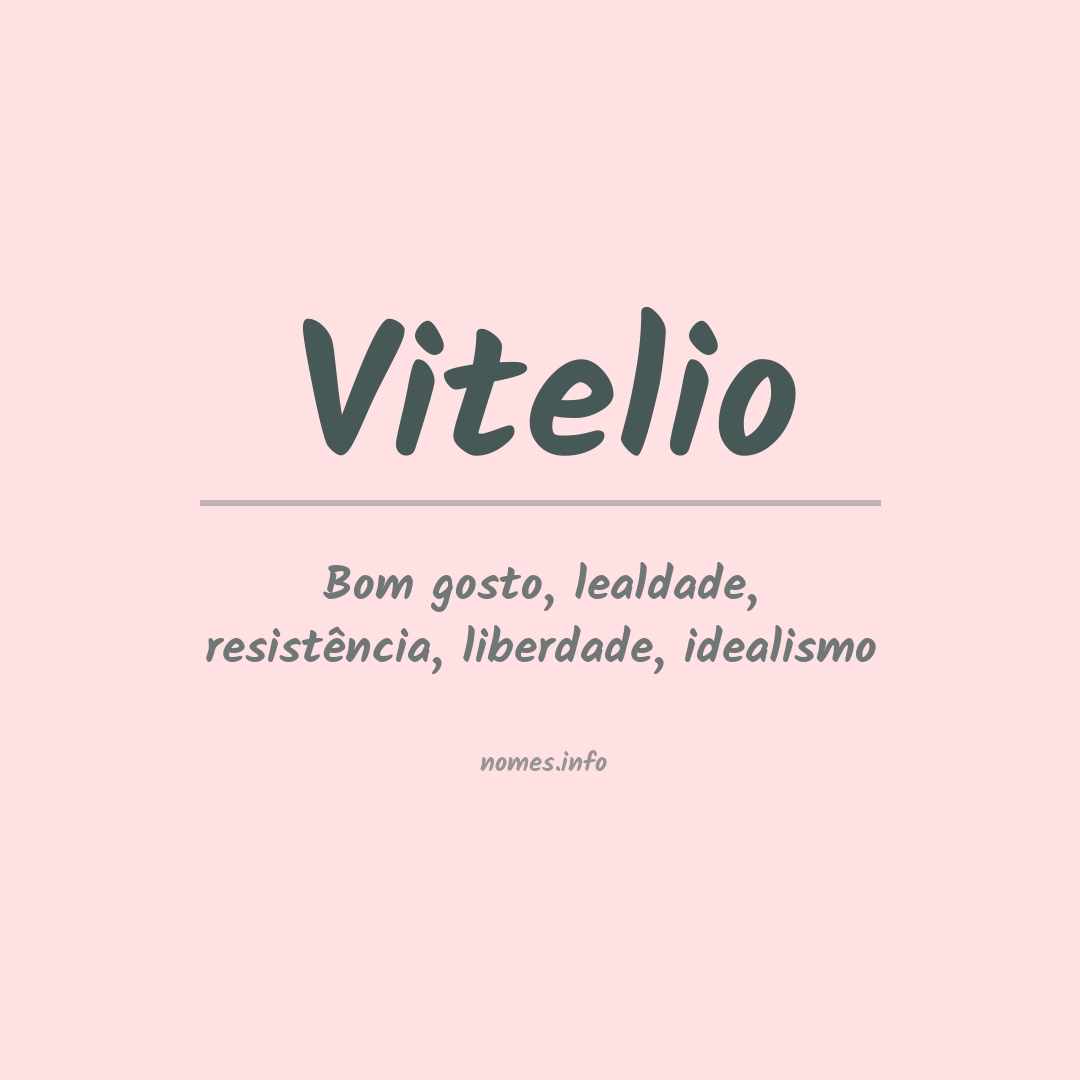 Significado do nome Vitelio
