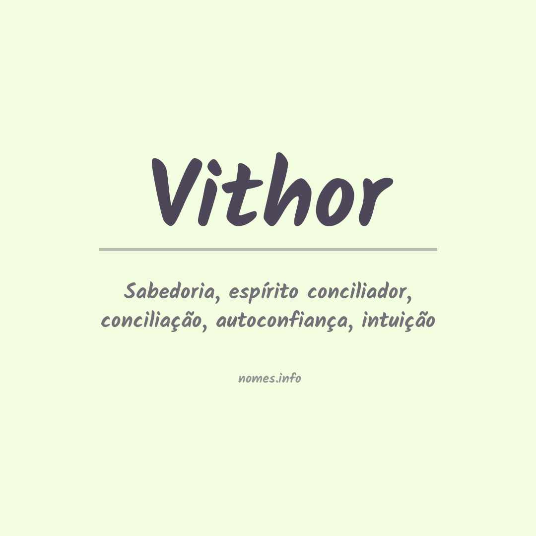Significado do nome Vithor