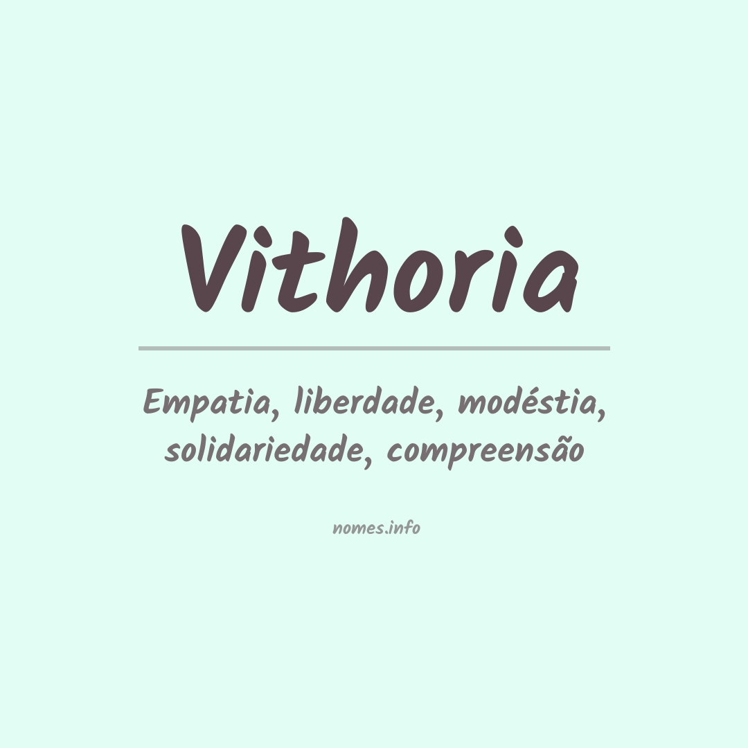 Significado do nome Vithoria
