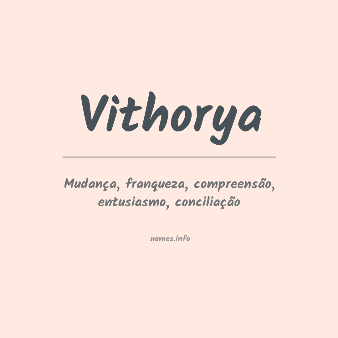 Significado do nome Vithorya