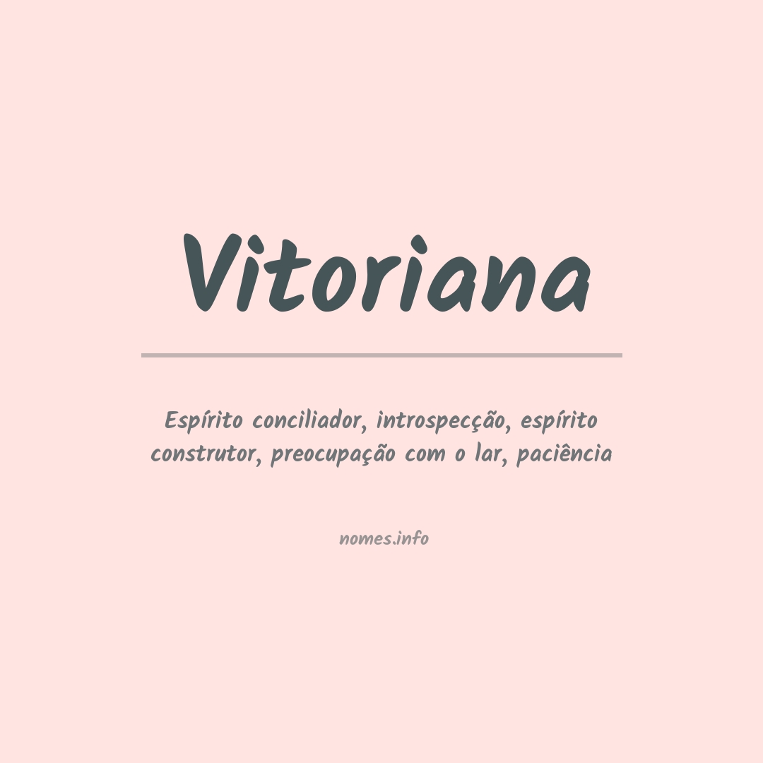 Significado do nome Vitoriana