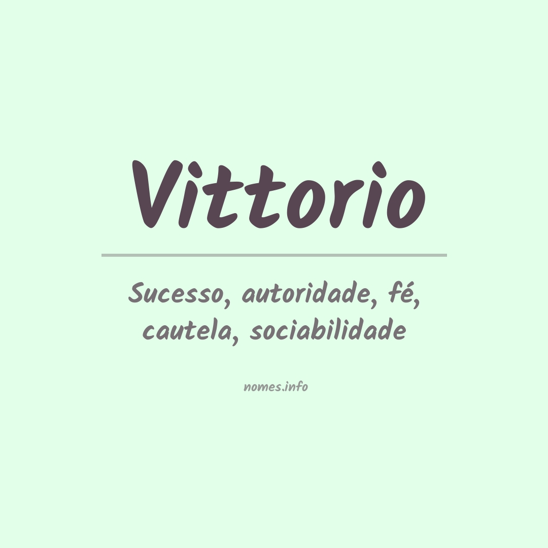 Significado do nome Vittorio