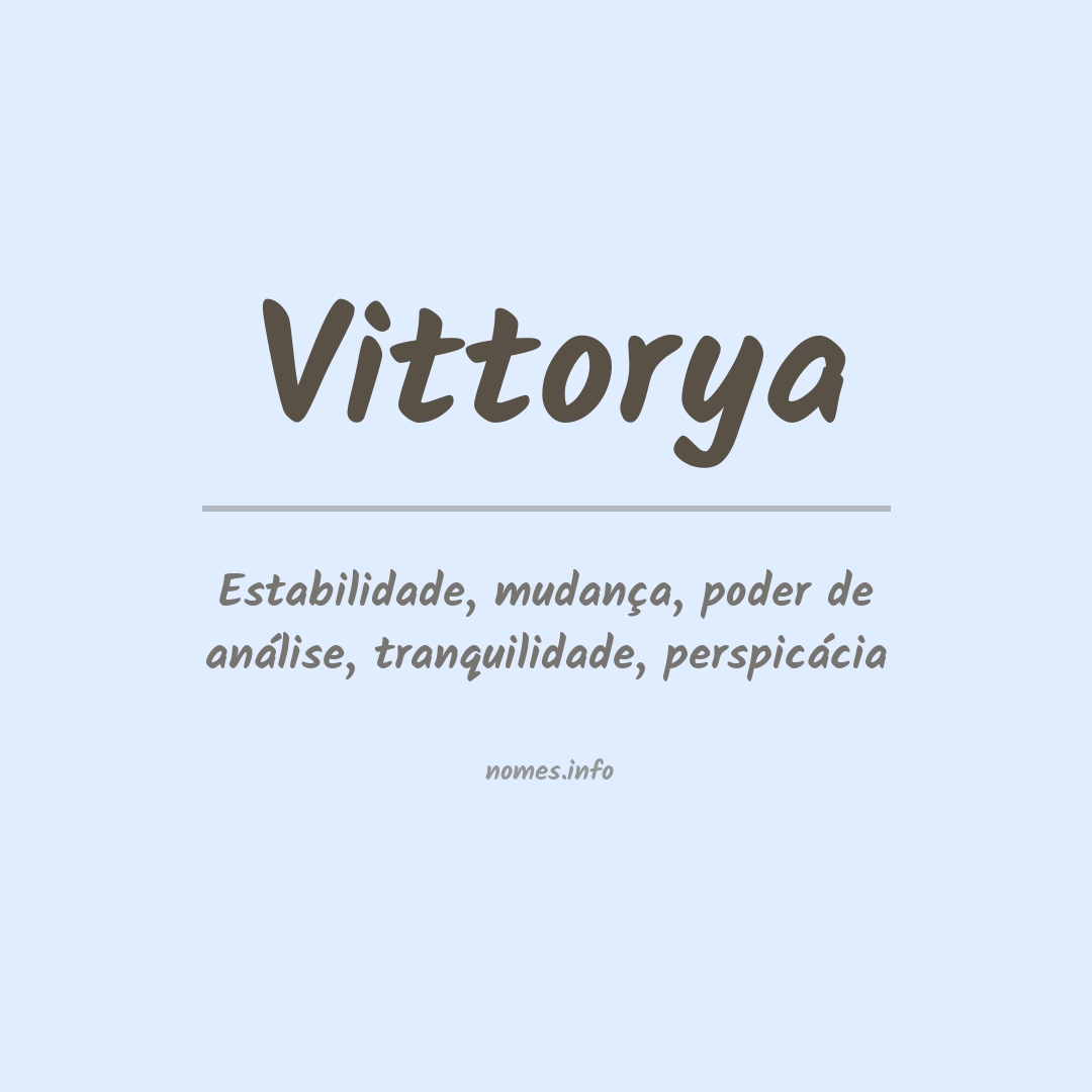 Significado do nome Vittorya