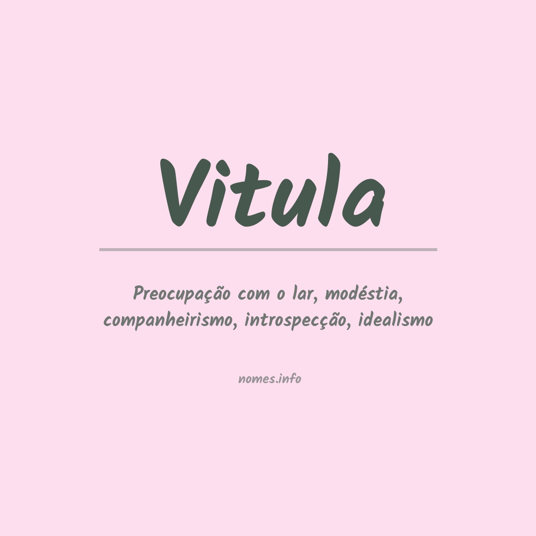 Significado do nome Vitula