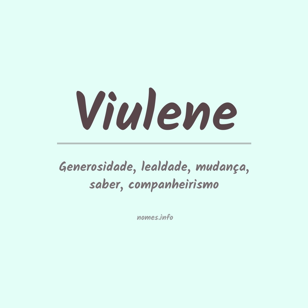 Significado do nome Viulene