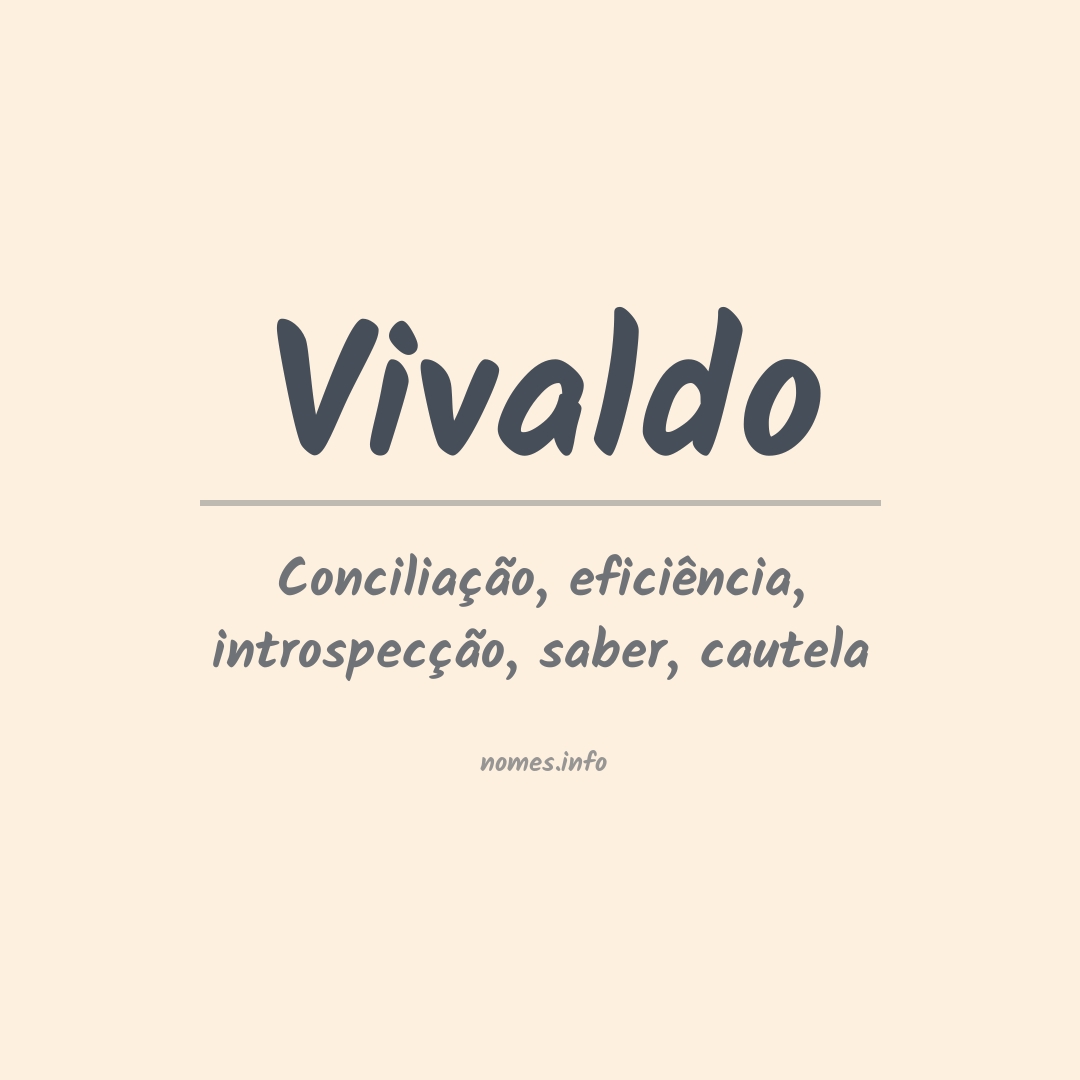Significado do nome Vivaldo