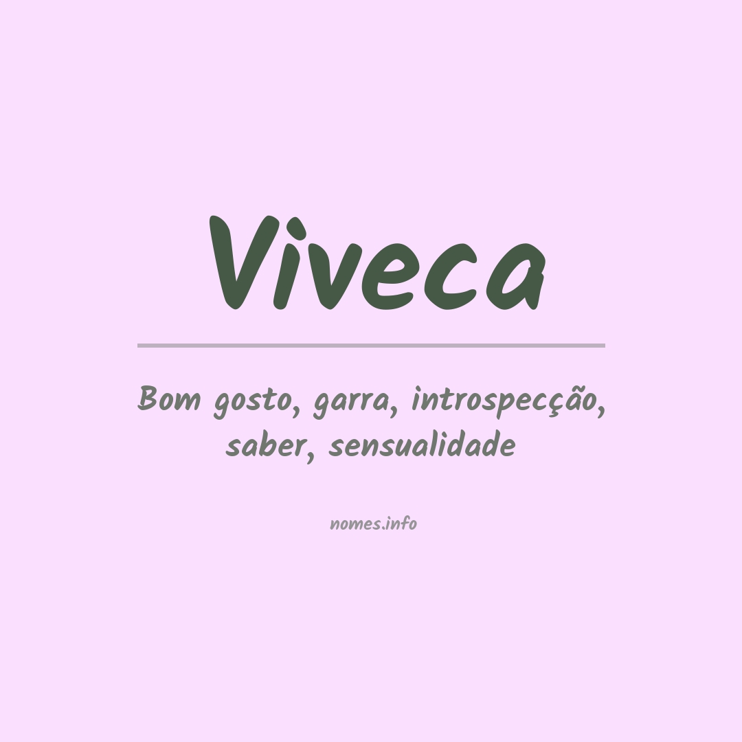 Significado do nome Viveca