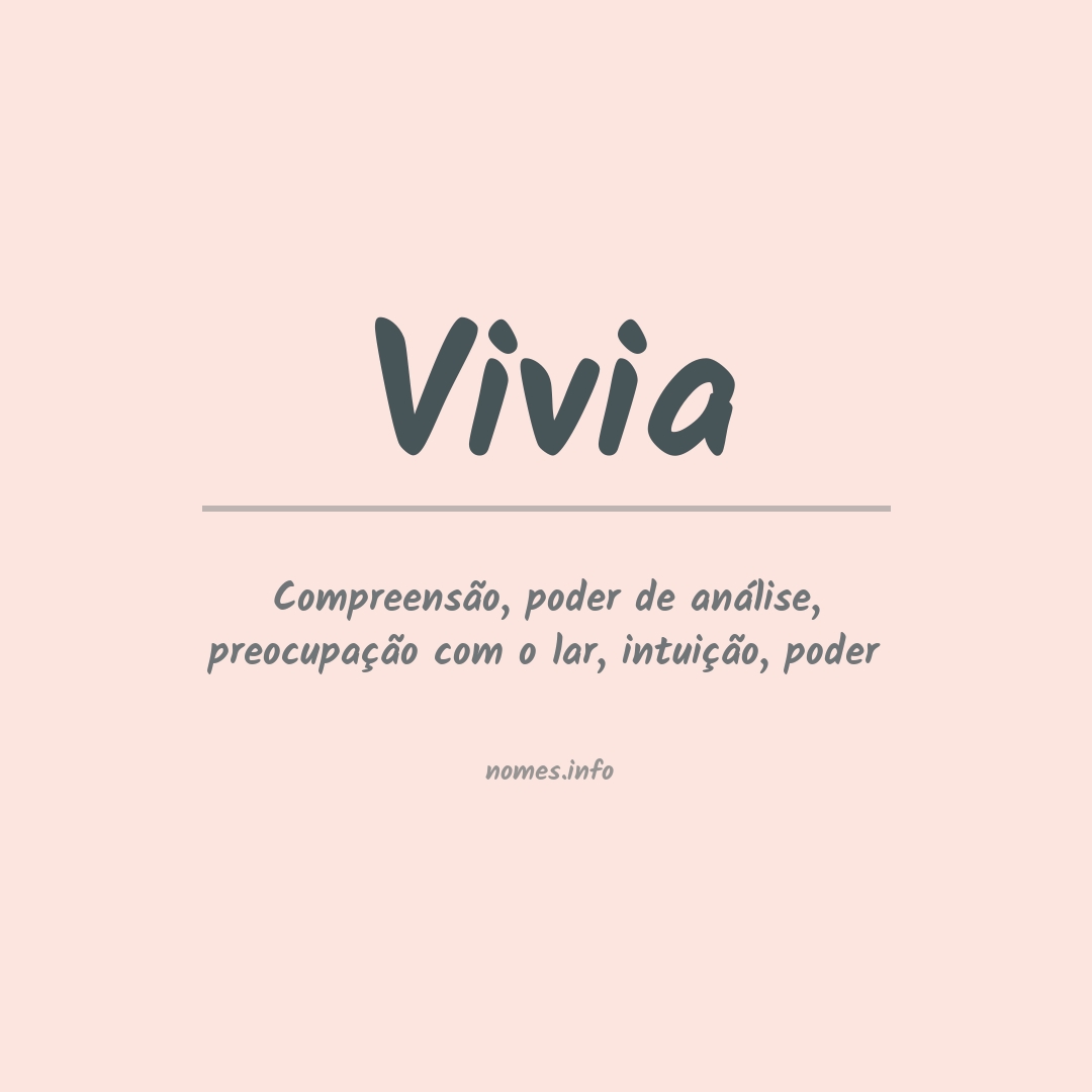 Significado do nome Vivia