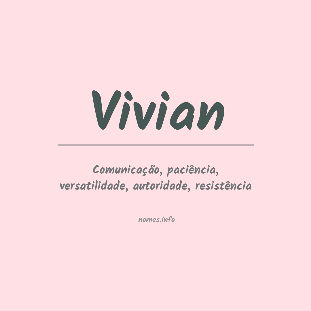 Significado do nome Vivian