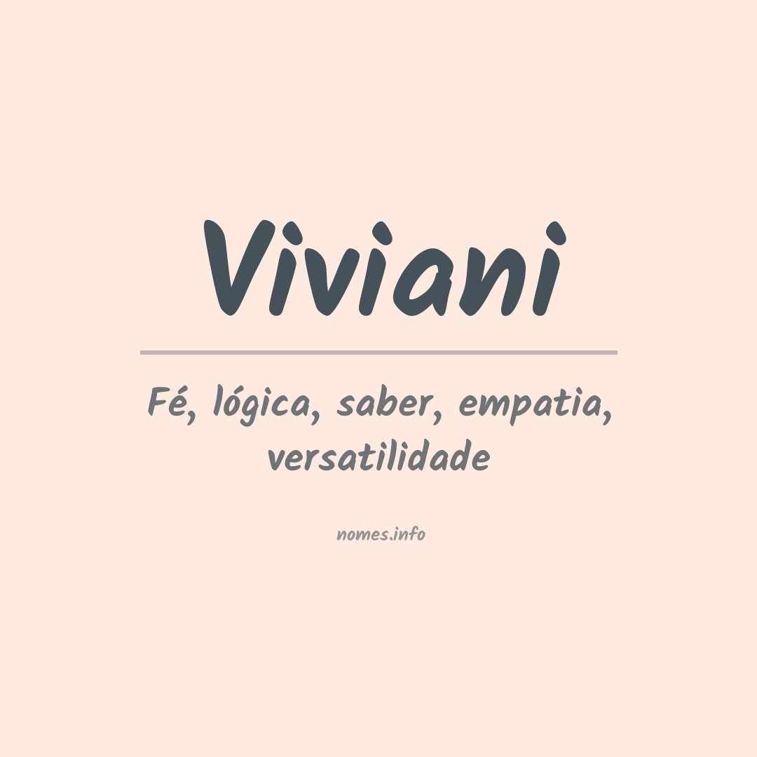Significado do nome Viviani