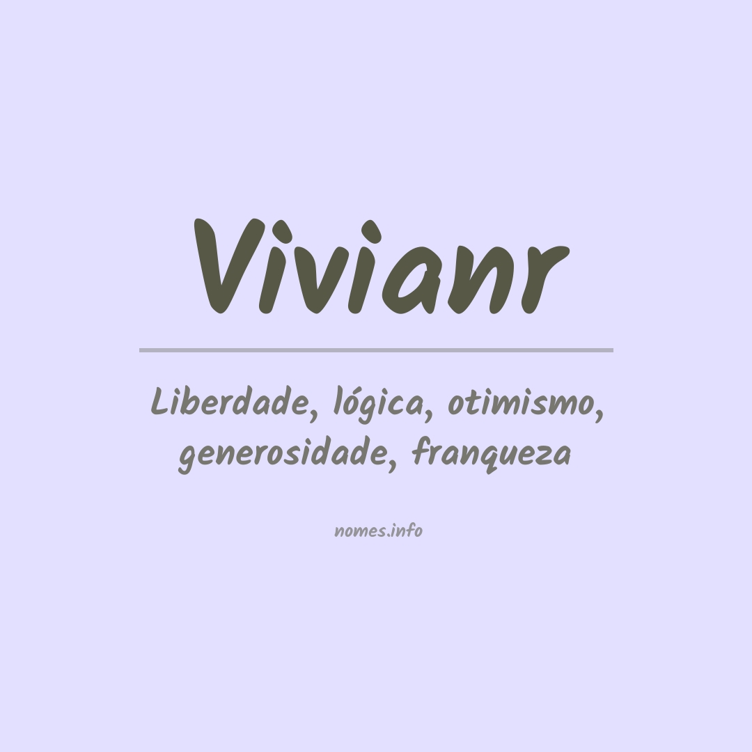 Significado do nome Vivianr
