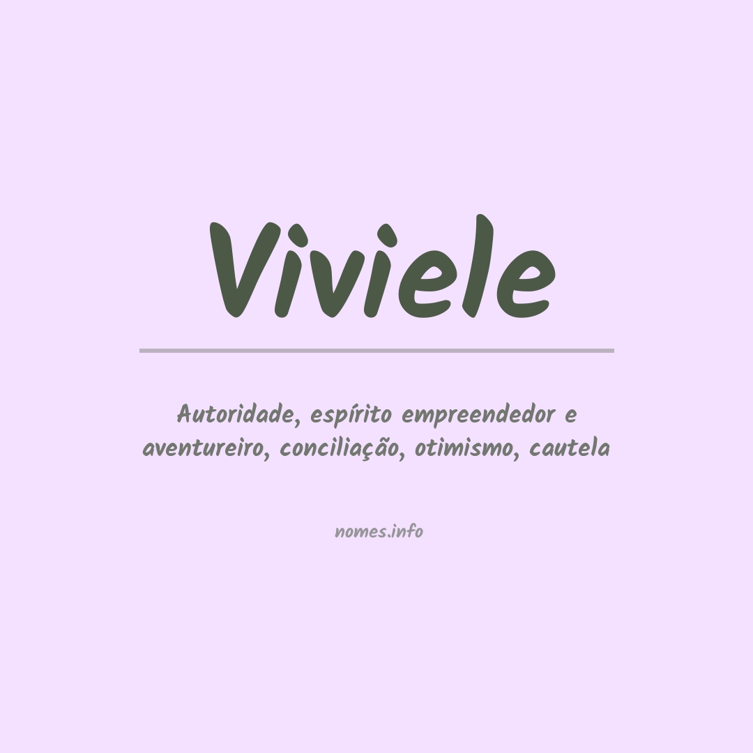 Significado do nome Viviele