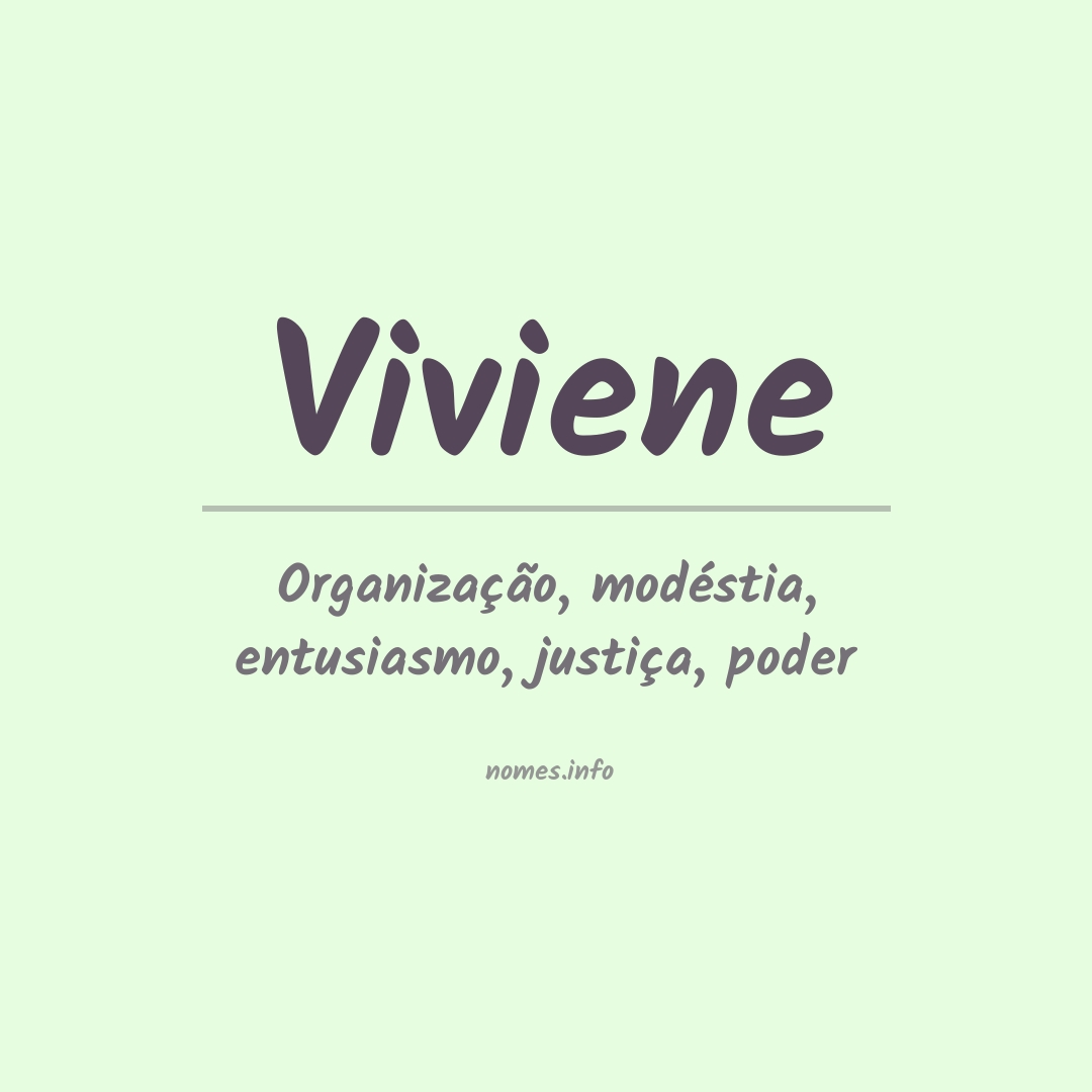 Significado do nome Viviene