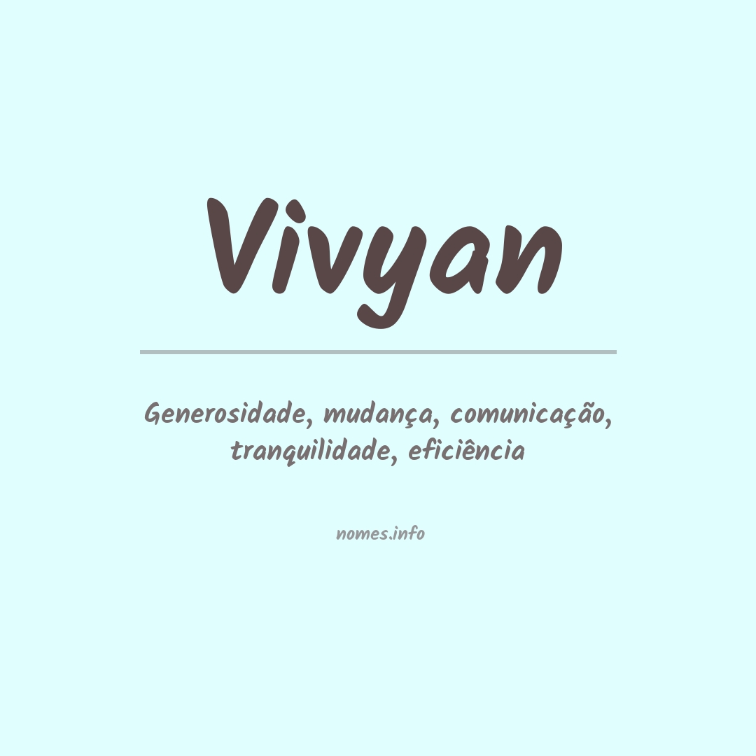 Significado do nome Vivyan