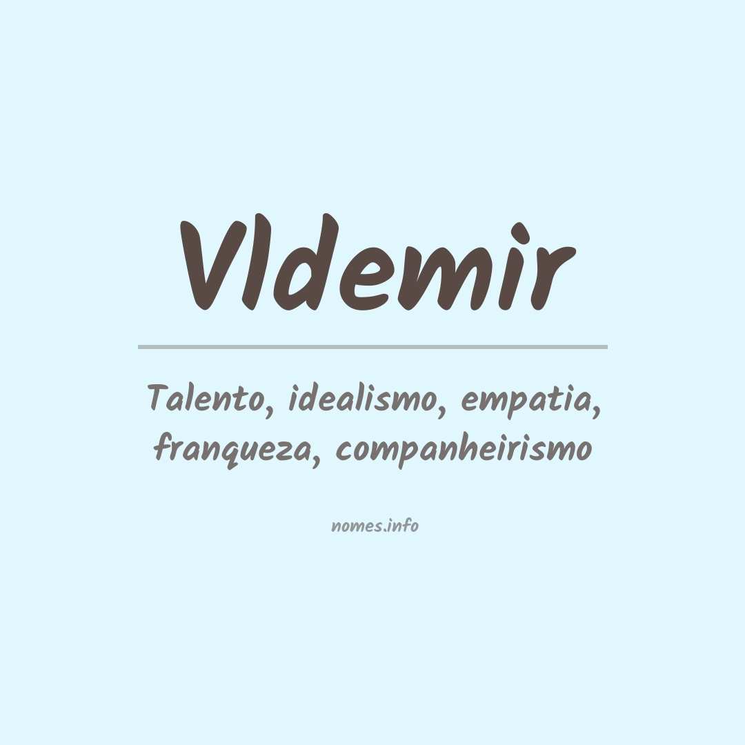 Significado do nome Vldemir