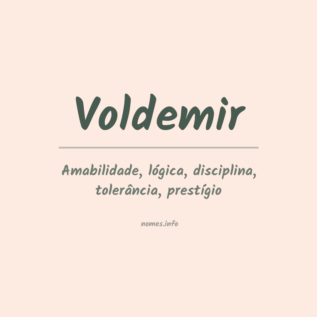 Significado do nome Voldemir