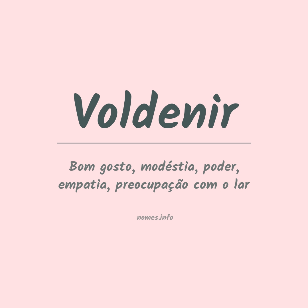 Significado do nome Voldenir