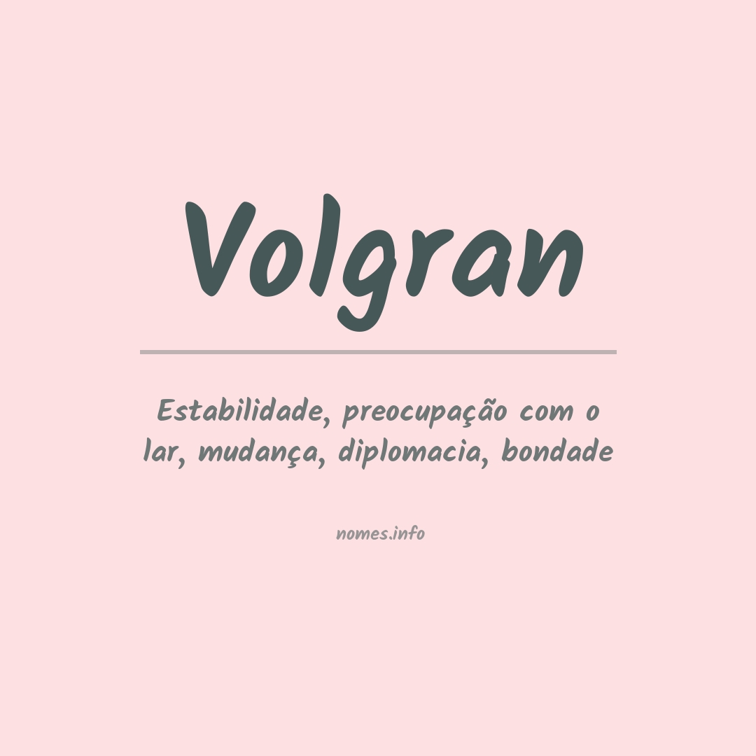 Significado do nome Volgran