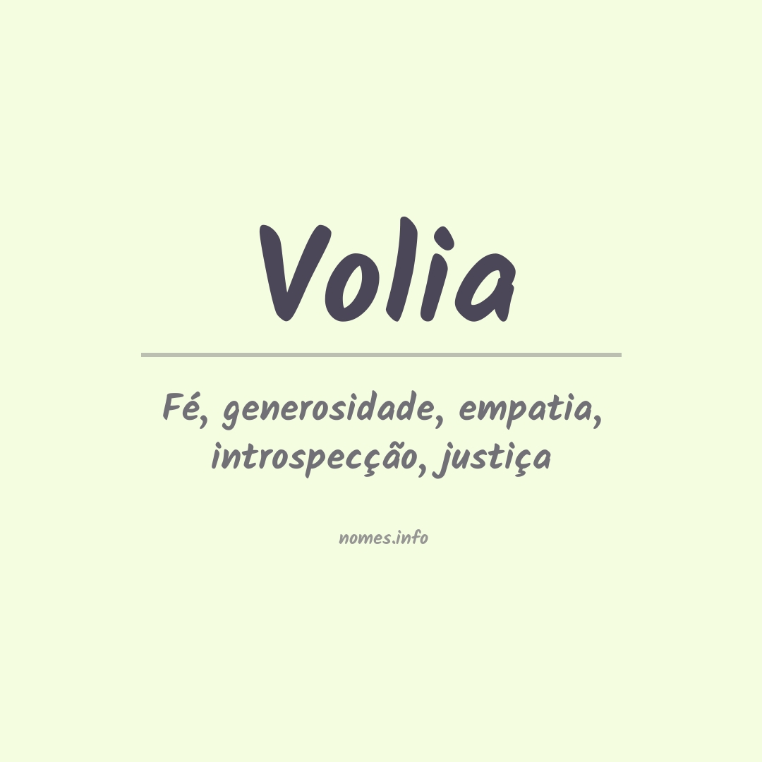 Significado do nome Volia