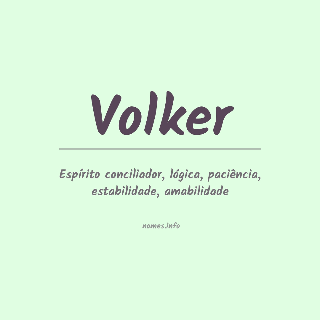 Significado do nome Volker