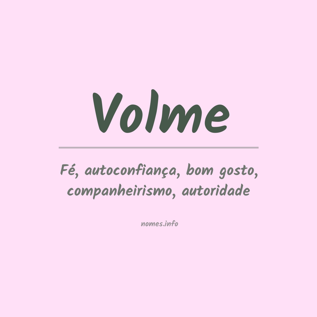 Significado do nome Volme