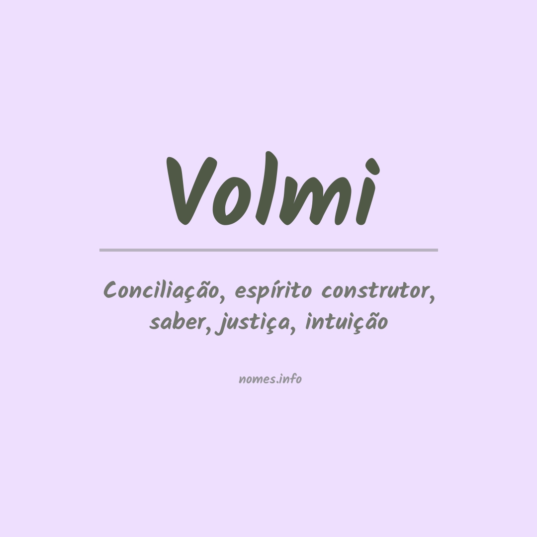 Significado do nome Volmi