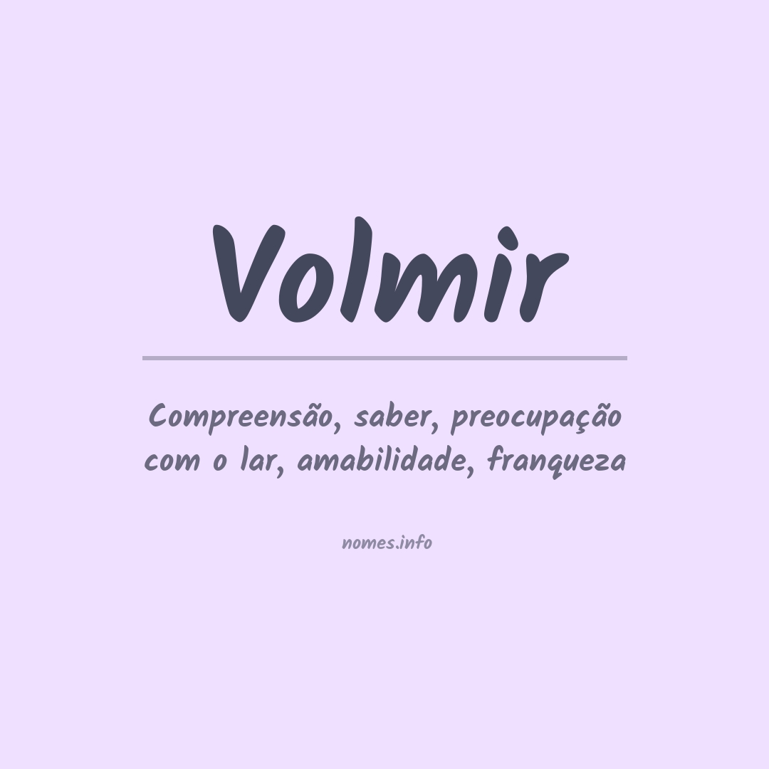 Significado do nome Volmir