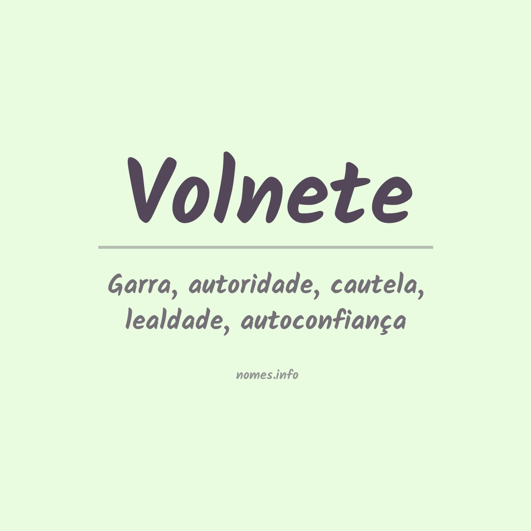 Significado do nome Volnete