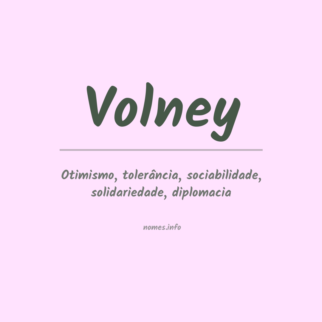 Significado do nome Volney
