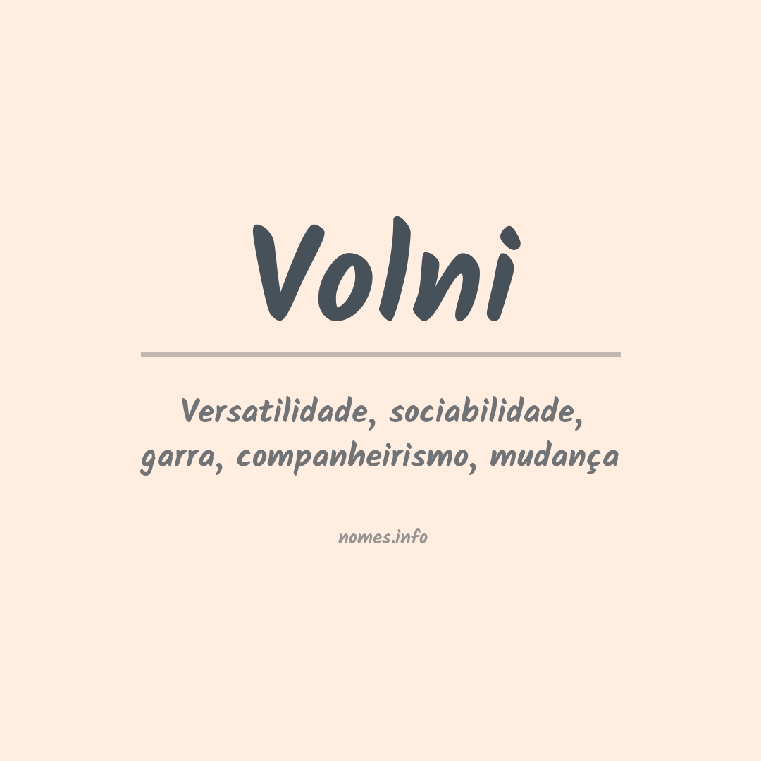 Significado do nome Volni