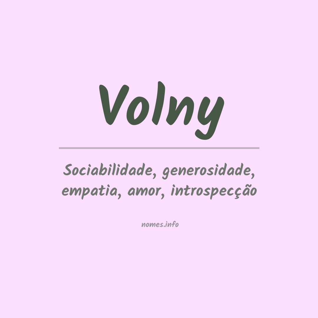 Significado do nome Volny