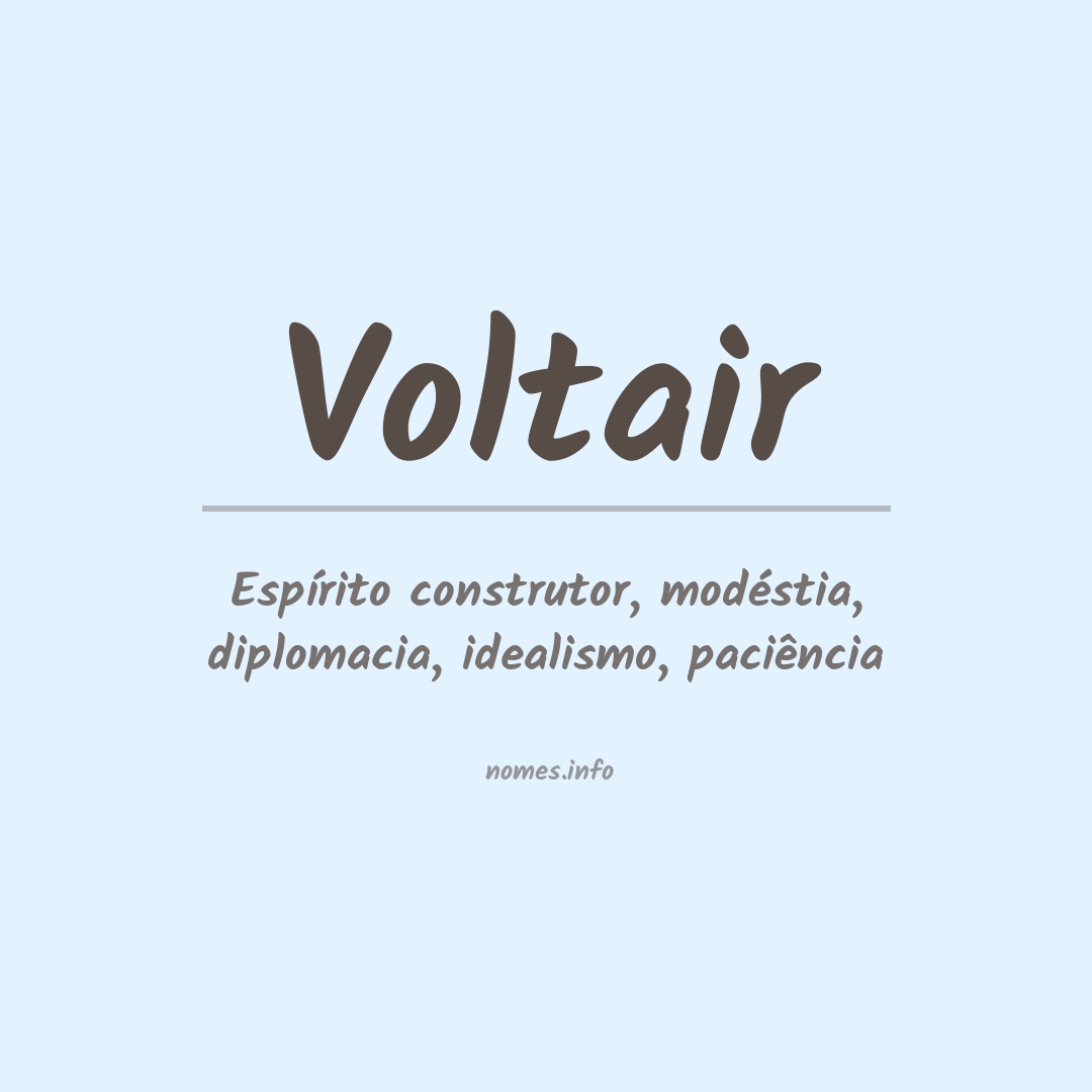Significado do nome Voltair