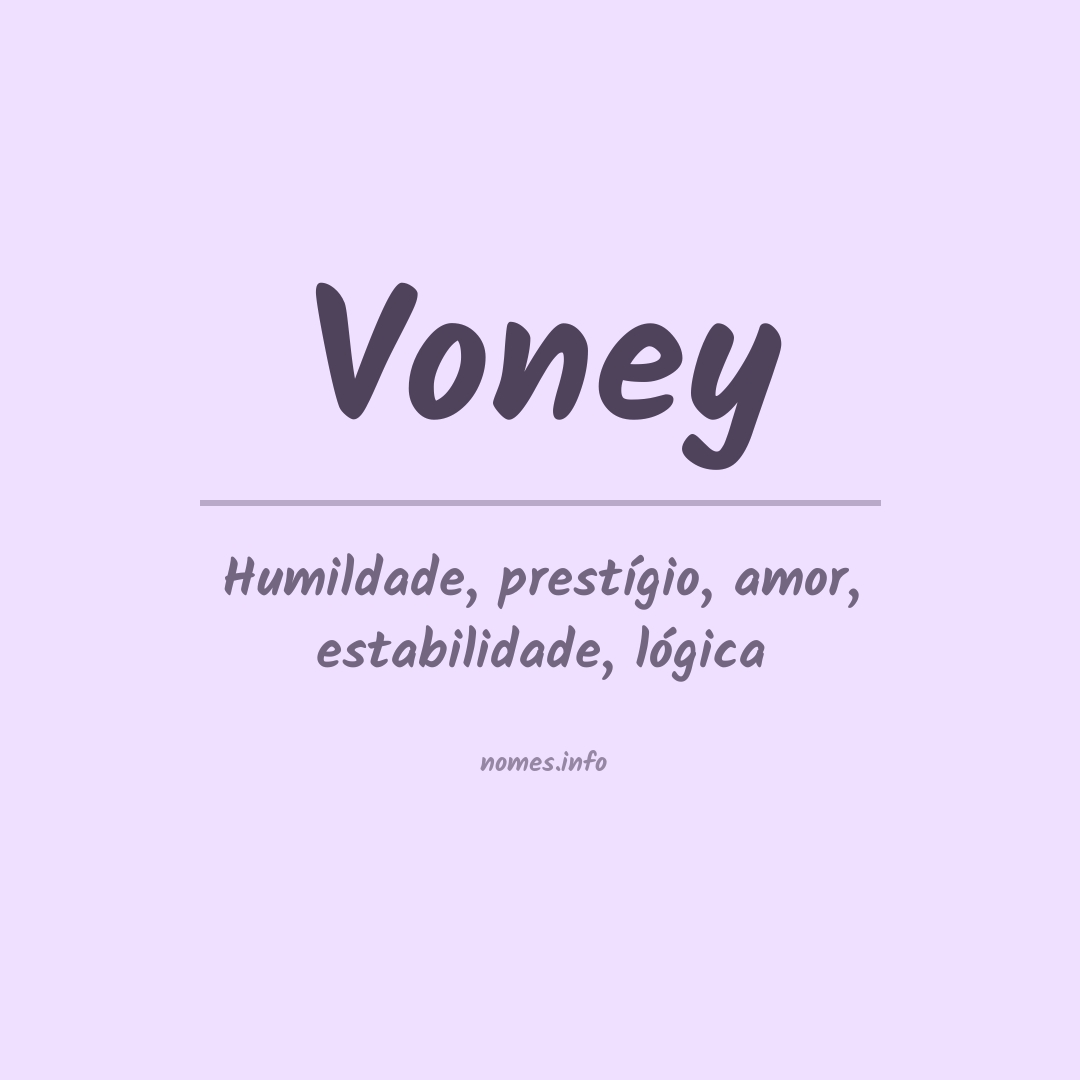 Significado do nome Voney