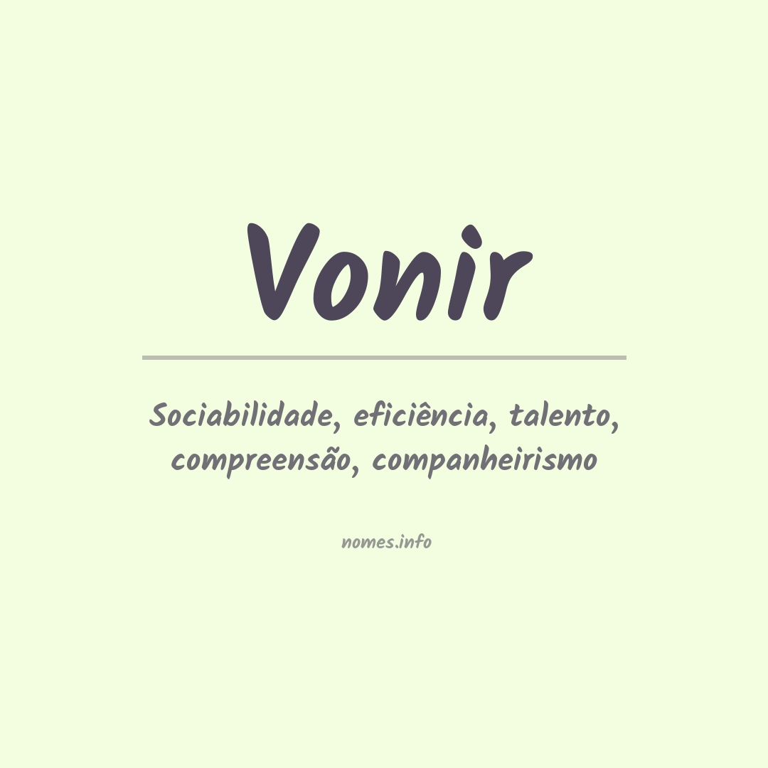 Significado do nome Vonir