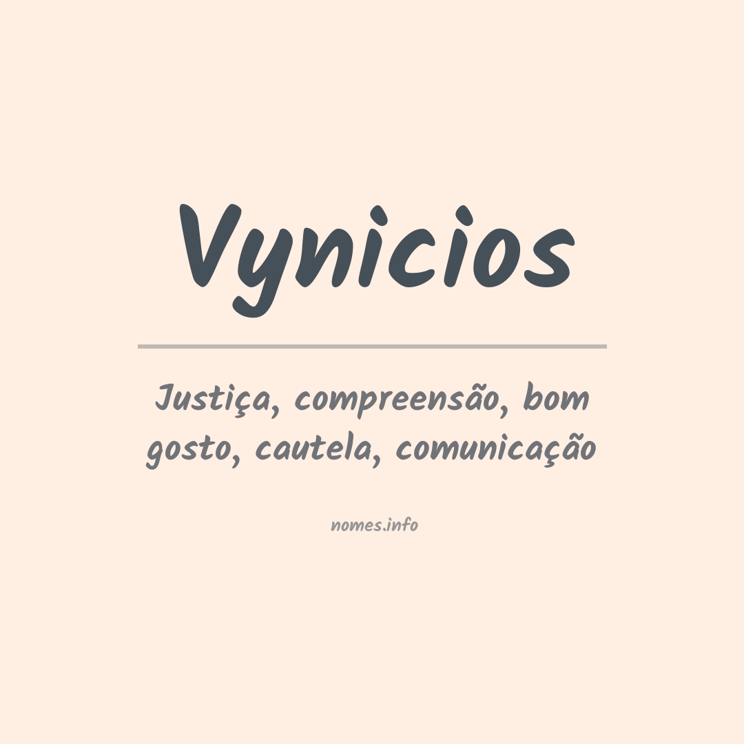 Significado do nome Vynicios
