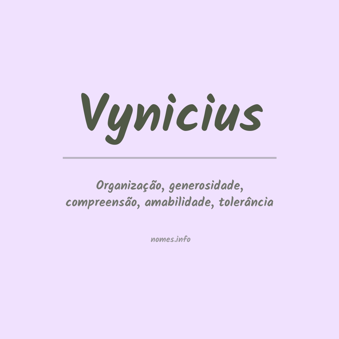 Significado do nome Vynicius