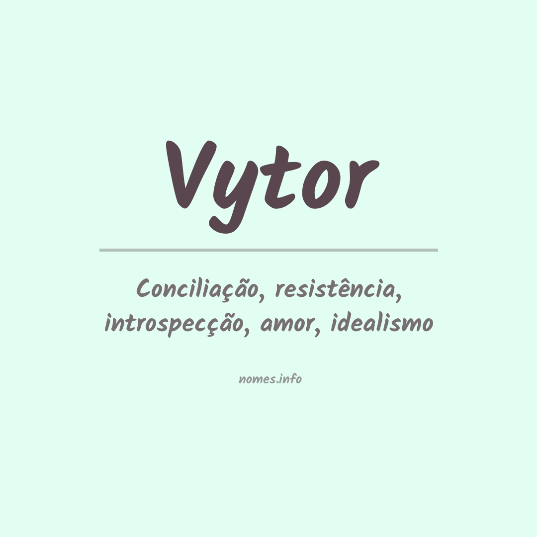 Significado do nome Vytor