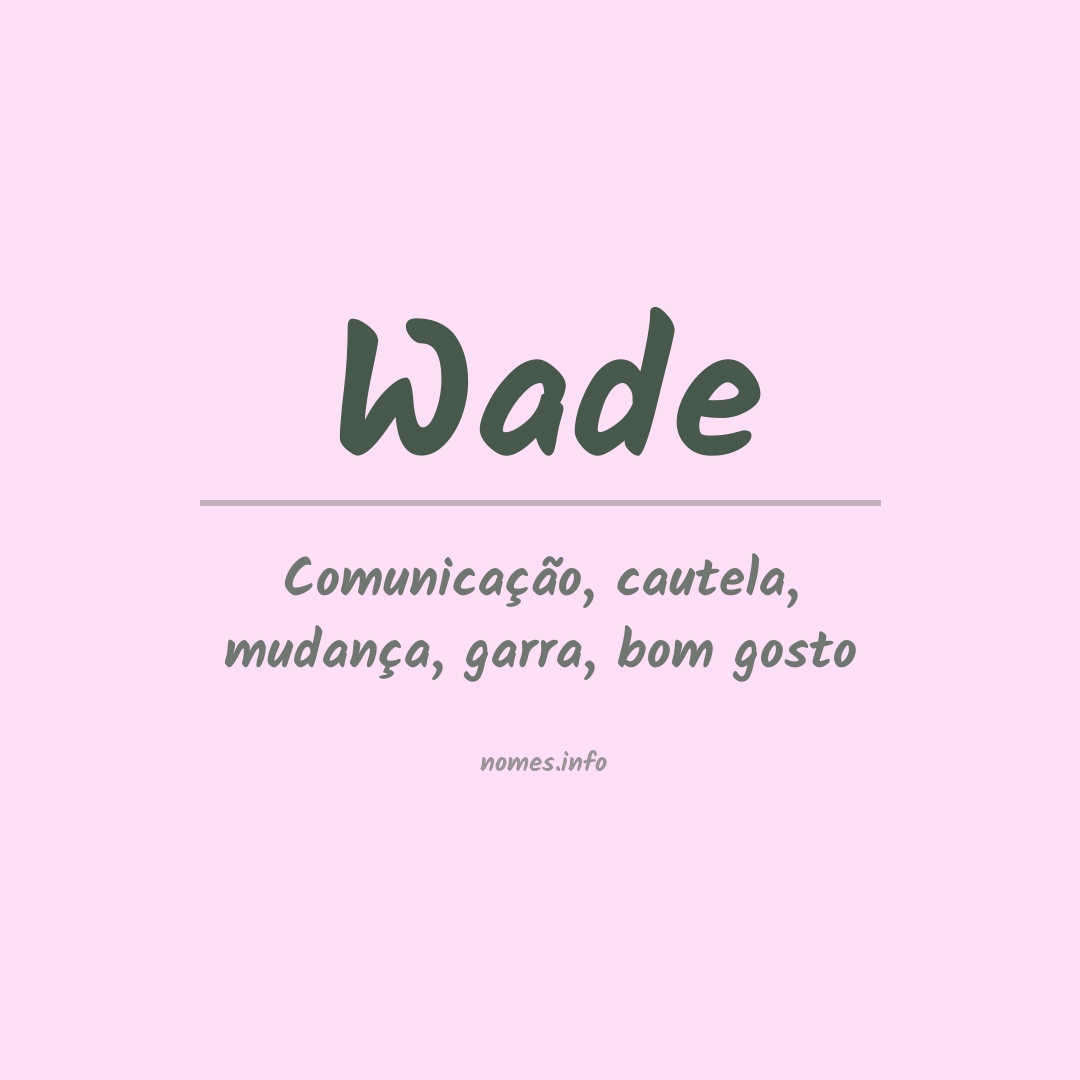 Significado do nome Wade