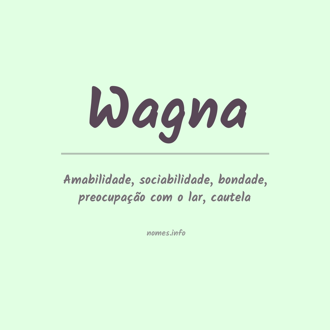 Significado do nome Wagna