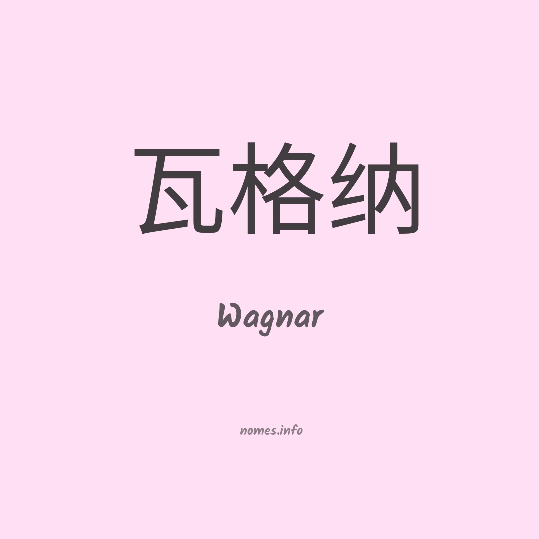 Wagnar em chinês