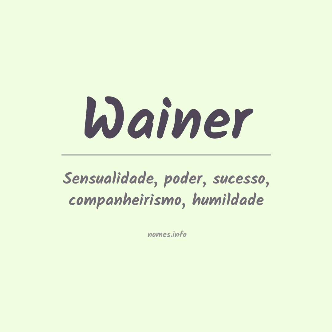 Significado do nome Wainer