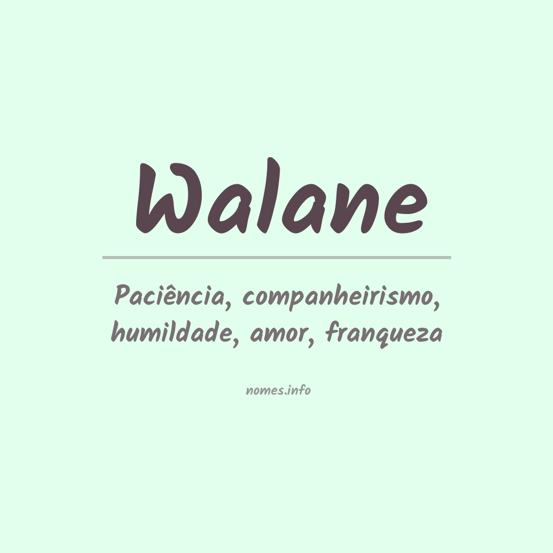 Significado do nome Walane
