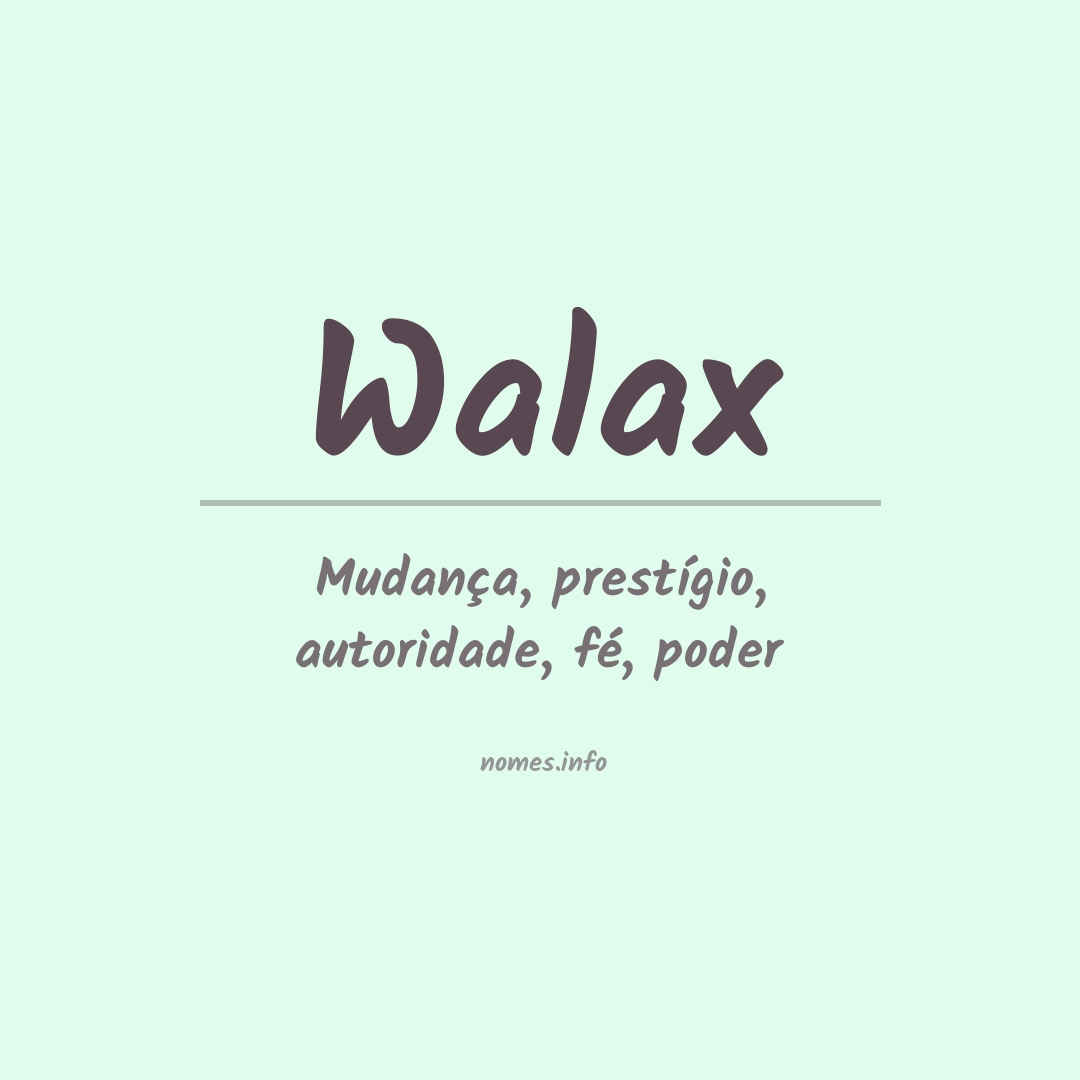 Significado do nome Walax