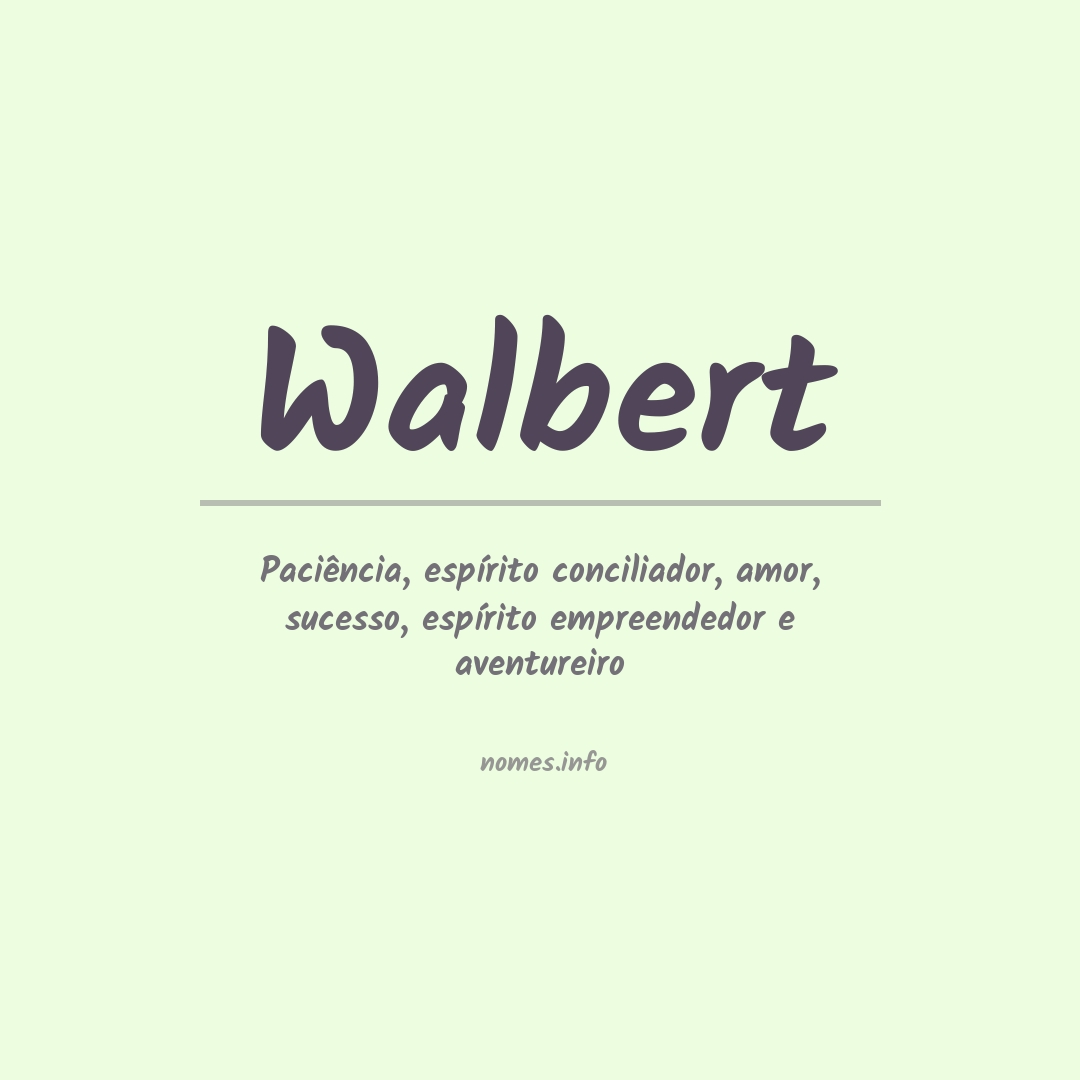 Significado do nome Walbert